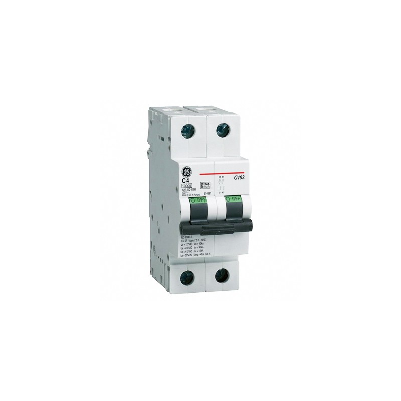 Wyłącznik nadpr 2P C 4A 10kA AC 674890 GE Power