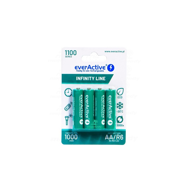 AKUMULATORKI LR06 everActive 1100mAh ready