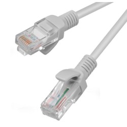 Kabel krosowy Patch Cord U/UTP kat.5e szary 0,25m