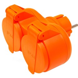 Rozgałęźnik podwójny orange IP44 2x16A 34044