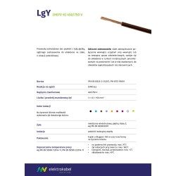Przewód instalacyjny Lgy linka 2,5mm ż/o 100m