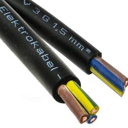 Przewód warsztatowy OW 3x1,5 żo guma ELEKTROKA 25m