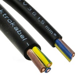 Przewód warsztatowy OW 3x1,5 żo guma ELEKTROKA 25m