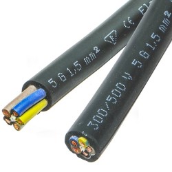 Przewód warsztatowy OW 5x1,5 żo guma ELEKTROKA 25m