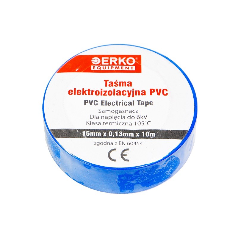 Taśma izolacyjna 15mm 10m PVC niebieska ERKO