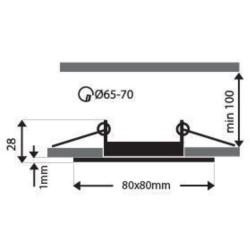 Opr sufitowa wpus reg kwadrat chrom mat 0491