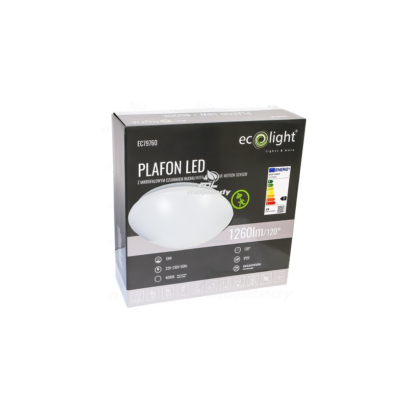 Plafon Led 18W 4000K czujnik mikrofalowy EC79760