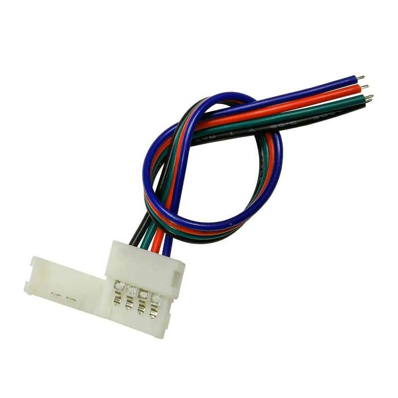 złączka taśmy led RGB 5050 10mm z przewodem klik