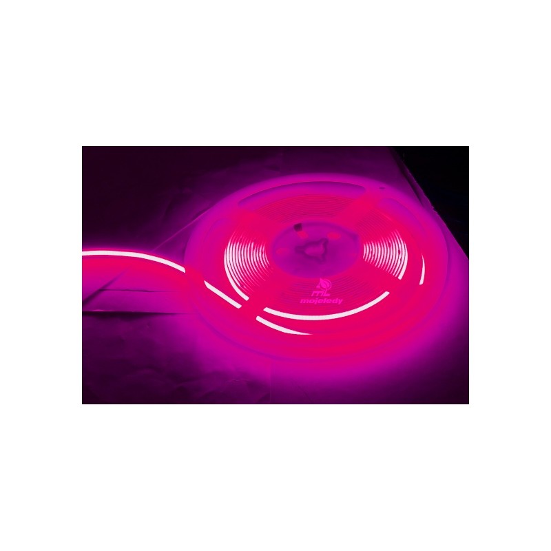 Taśma COB 480 led 2835 45W 12V DC PINK 5m