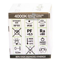 Żarówka LED 10W GU10 4000K EC79475 900Lm