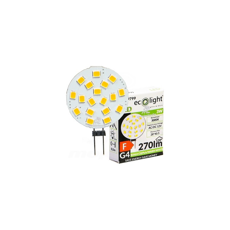 Żarówka G4 18 led smd 2835 12V 3W WW EC79799