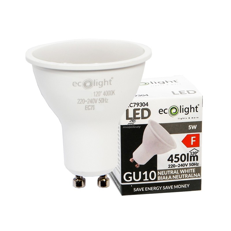 Żarówka LED 5W GU10 4000K EC79304 450Lm