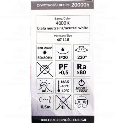 żarówka led CLASSIC E27 15W 4000K EC79547