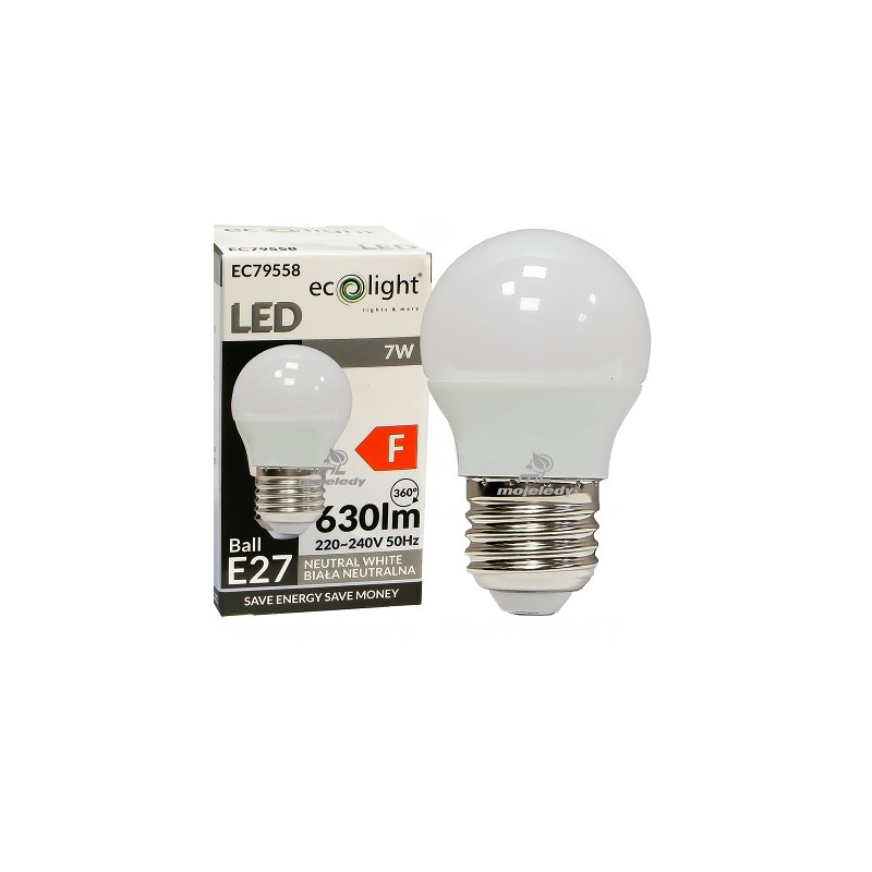 Żarówka LED GOLF BALL E27 7W 4000K 630lm EC79558