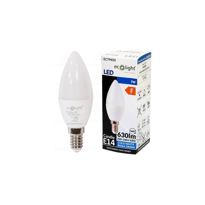 Żarówka LED 7W E14 6500K 630Lm EC79450