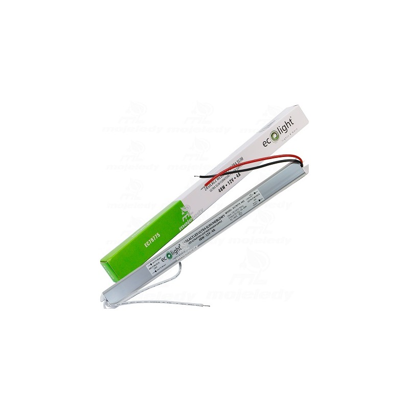 Zasilacz led 4A 48W 12V DC EC79775 meblowy baton