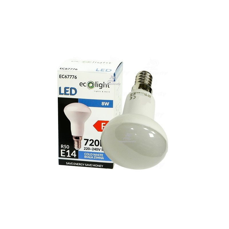 Żarówka LED E14 8W R50 zimna 6000K EC67776