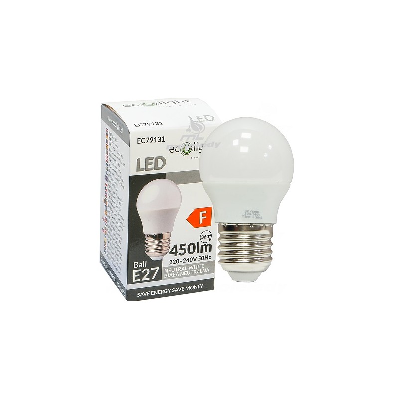 Żarówka LED GOLF BALL E27 5W 4000K 450lm EC79131