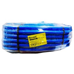 Rura karbowana niebieska 750N fi25 PVC 50m