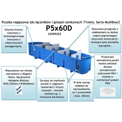 Puszka podtynkowa pięciokrotna P5x60D