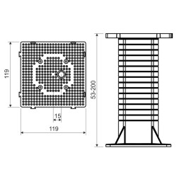 Puszka do dociepleń 120x120x200mm MDZ KB