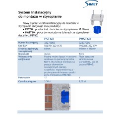 Puszka do styropianu i systemów PST60