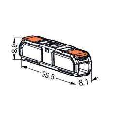 Szybkozłączka przelotowa 2x0,2-4mm2 221-241 1szt 