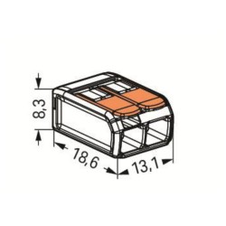 Szybkozłączka Wago 2x0,2-4mm2 klik 221-412 1szt