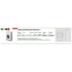 Rozdzielnica modułowa 1x4 natynkowa S-4 MIKRO