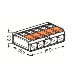 Szybkozłączka Wago 5x0,2-4mm2 klik 221-415 1szt