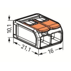 Szybkozłączka Wago 2x0,5-6mm2 klik 221-612 1szt