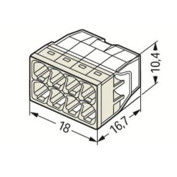 Szybkozłączka 8x2,5mm2 WAGO 2273-208 BL 10szt