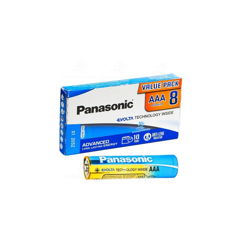 8x Bateria alkaiczna AAA LR03 Panasonic EVOLTA