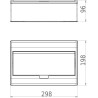 Rozdzielnia n/t ELEGANT 1x12 czarny 2423-09