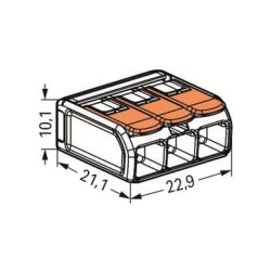 Szybkozłączka Wago 3x0,2-4mm2 klik 221-413 3szt