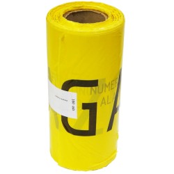 Folia żółta z nadrukiem szerokość 20 cm PTS 100m
