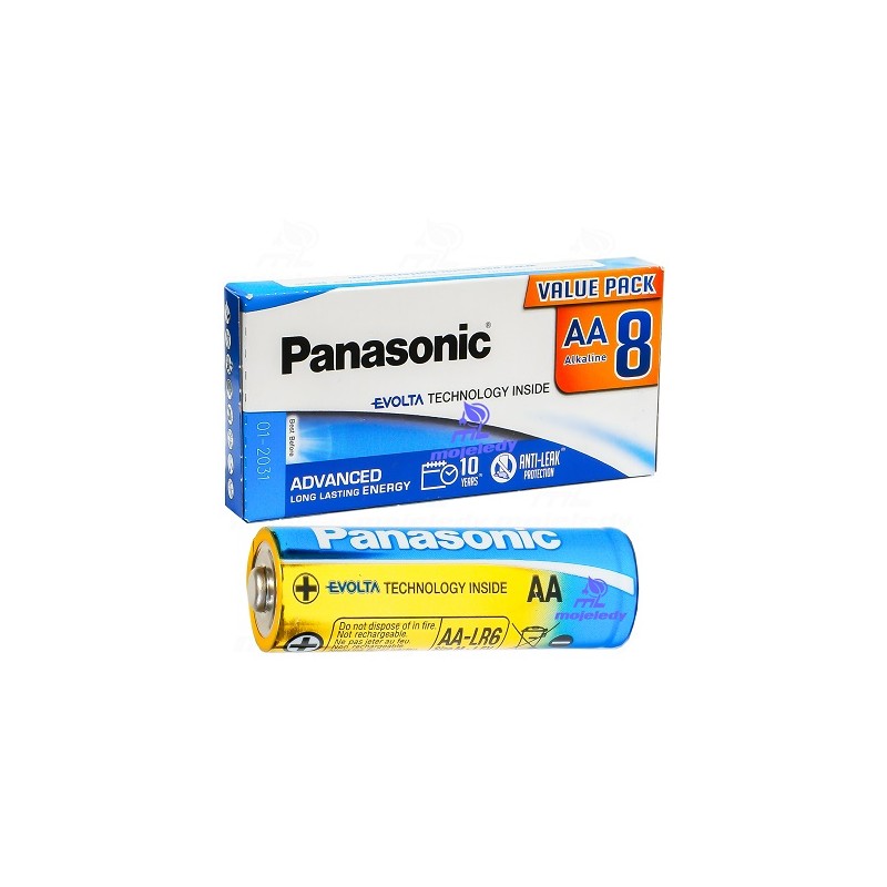 8x Bateria alkaiczna AA LR06 Panasonic EVOLTA