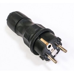 Wtyczka EXTREM 16A IP54 czarna WT-54 w-97446