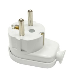 Wtyczka WT-16U biała kątowa Uni-schuko W-10105