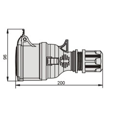 Gniazdo przenośne 4P 32A TWIST GPP 32/4 921876