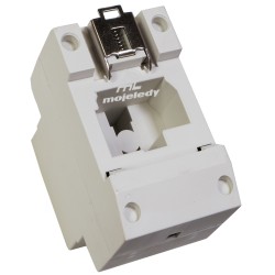 Gniazdo 2P+Z 220V na szyne TH35 z bolcem