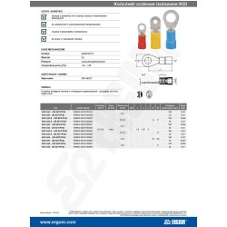 Końcówka oczkowa izol KOE 6mm M10 100szt ERKO