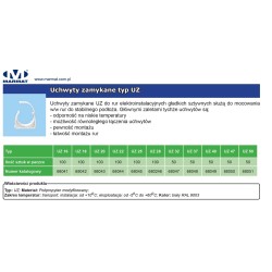 Uchwyt zamykany do rur gładkich UZ 18 biały 100szt