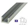 Profil aluminiowy LUMINES typ X Surowy 1m