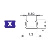 Profil aluminiowy LUMINES typ X Surowy 1m