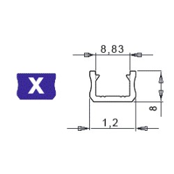 Profil aluminiowy LUMINES typ X Czarny 1m