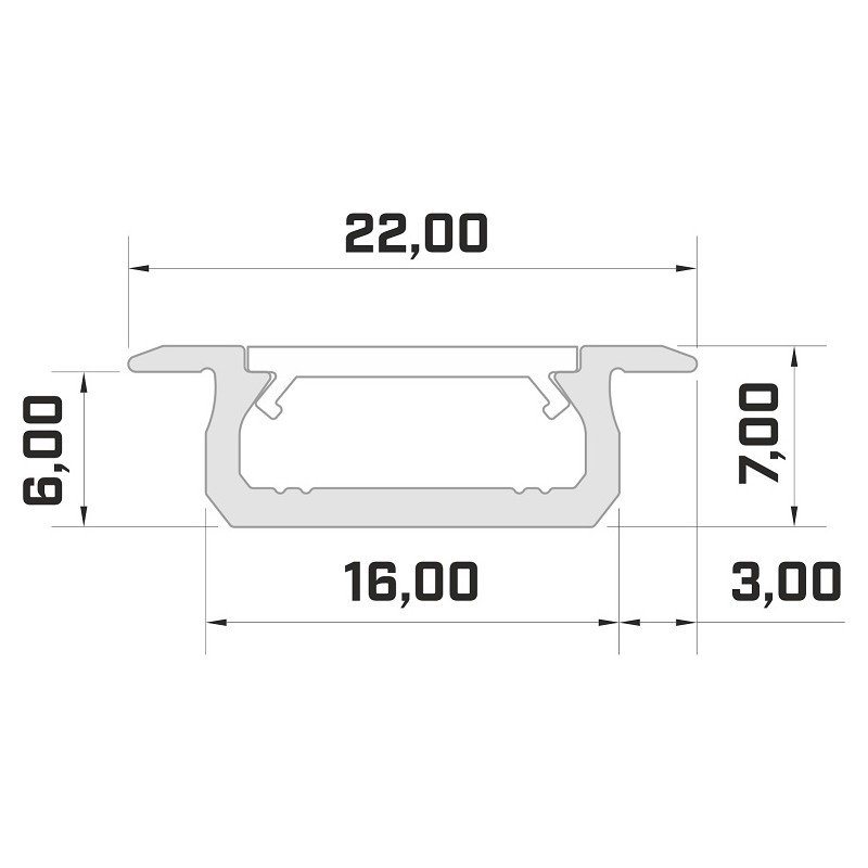 Profil aluminiowy LUMINES typ Z CZARNY 1m