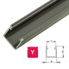 Profil aluminiowy LUMINES typ Y Czarny 1m