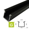 Profil aluminiowy LUMINES typ G Czarny 1m