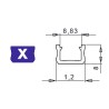 Profil aluminiowy LUMINES typ X Surowy 3m